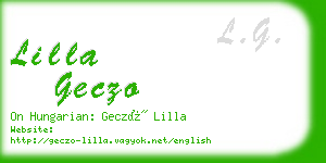 lilla geczo business card